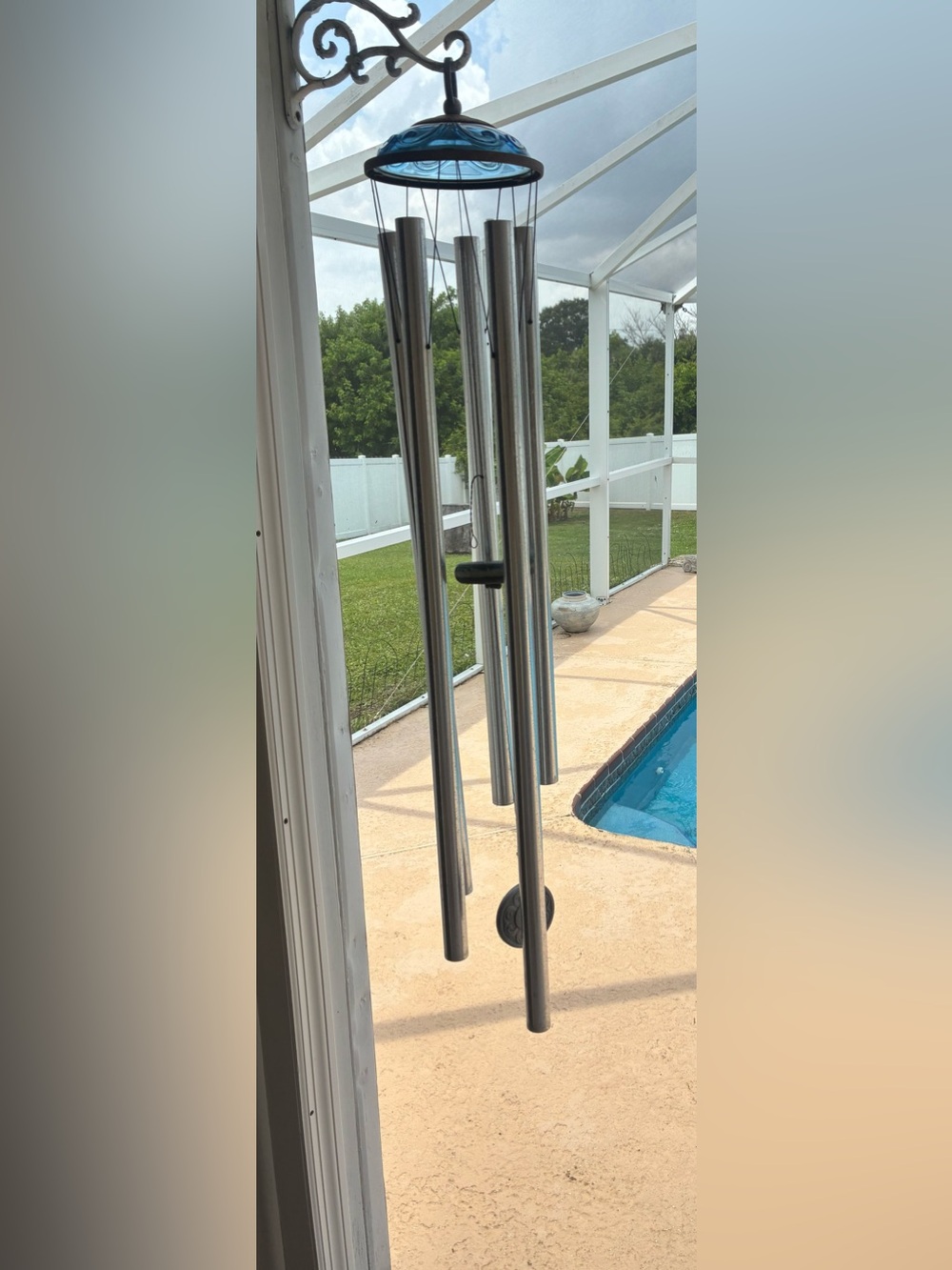 Silver Metal Wind Chime - Tubular Outdoor Decor